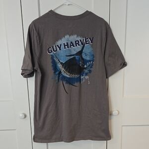 Guy Harvey Gray Marlin Graphic Tee